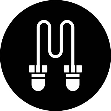 İp sporu ikonunu atlıyorum. Vektör illüstrasyonu