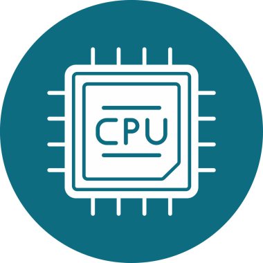 CPU icon, vector illustration simple design