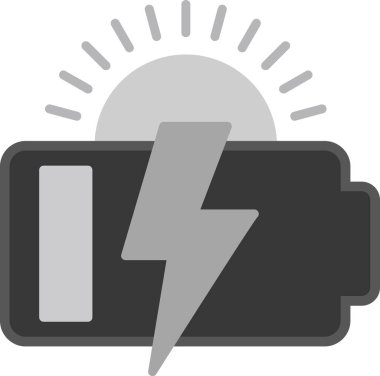 Güneş Enerjisi Ağ ikonu vektör çizimi