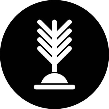 Porsuk ağacı. Web simgesi basit illüstrasyon