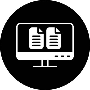 Minimalist bir dizaynda bir belge simgesinin vektör illüstrasyonu.