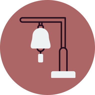 Bell web simgesi, düz biçim, vektör illüstrasyonu