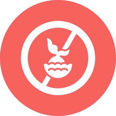 Yüzgeç yok. Web simgesi basit illüstrasyon