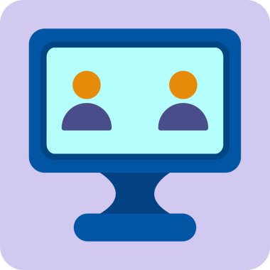 Ana hatlı biçim vektör illüstrasyon tasarımında konferans simgesi