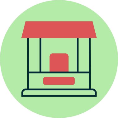 Bilet Pencere simgesi vektör illüstrasyonu