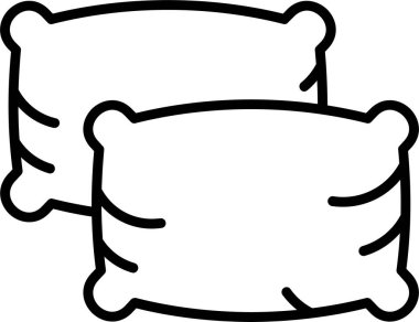 yastıklar web simgesi vektör illüstrasyonu 