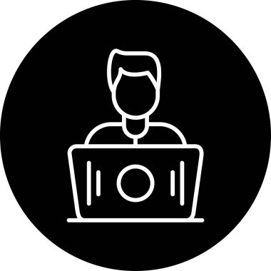 Çalışan ağ simgesi vektör illüstrasyonu