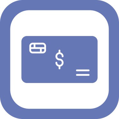 Banka kredi kartı simgesi vektör illüstrasyonu