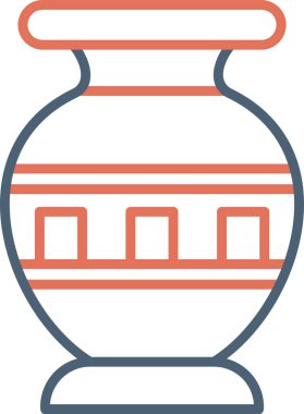 Vazo. Web simgesi basit illüstrasyon