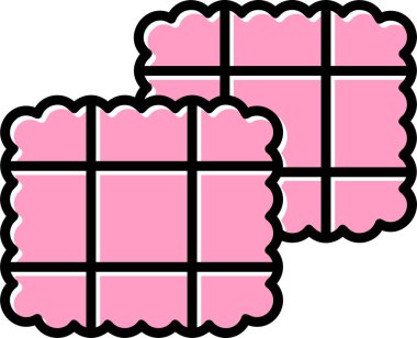 Düz saman simgesinin vektör illüstrasyonu