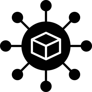 Dağıtım simgesi tasarımının vektör illüstrasyonu