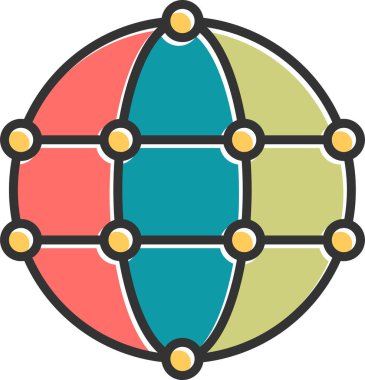 Basit bir Global simgesi. vektör tasarımı