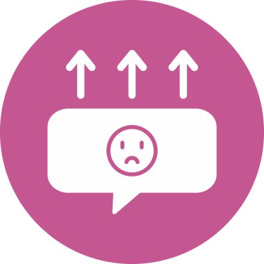 Üzüntü web simgesi vektör illüstrasyonu