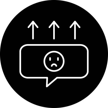 Üzüntü web simgesi vektör illüstrasyonu