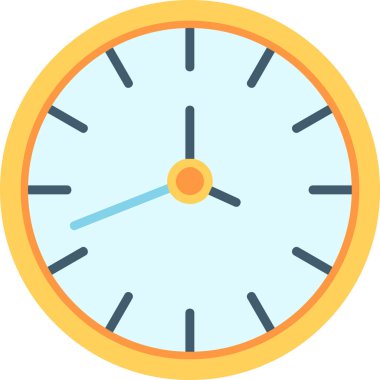 Saat web simgesi, vektör illüstrasyonu