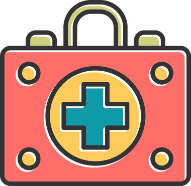 İlk yardım kiti vektör illüstrasyonu