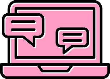 Röportaj web simgesi vektör çizimi