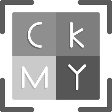 Beyaz Arkaplanda CMYK Simge Vektör Resimleri İzole Edildi 