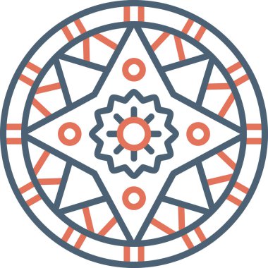 İyileşmek için simetrik mandalanın temel çizgi görüntüsü