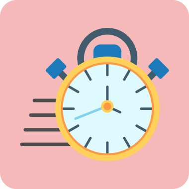 Kronometre simgesi, vektör illüstrasyonu basit tasarım