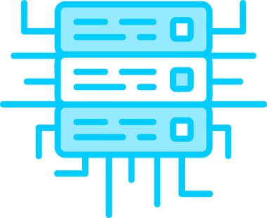 ağ paylaşım sunucu vektör illüstrasyonu