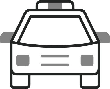 Polis arabası. Web simgesi basit illüstrasyon