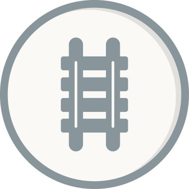 Demiryolu simgesi vektör illüstrasyonu