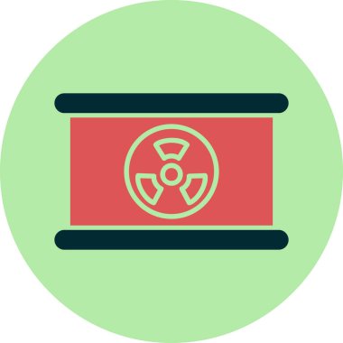 Nükleer. Web simgesi basit illüstrasyon