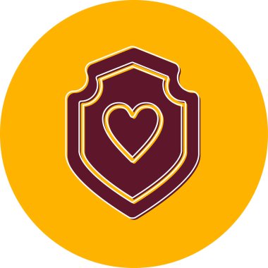 Kalp. Web simgesi basit illüstrasyon 