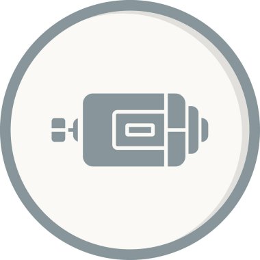 Motorlu. Web simgesi basit illüstrasyon