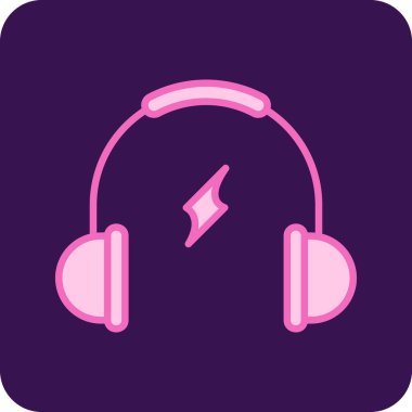 Kulaklık. Web simgesi basit illüstrasyon