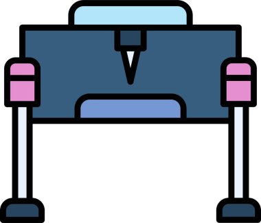 3d yazıcı simgesi, beyaz arkaplanda vektör illüstrasyonu