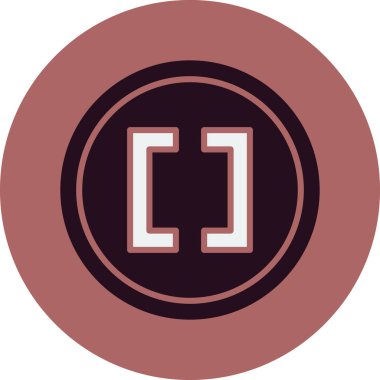 Parantez web simgesi vektör illüstrasyonu