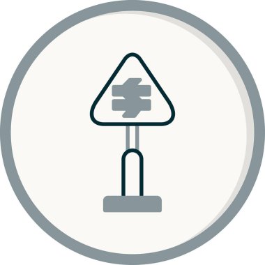 trafik işareti simge vektör çizim 