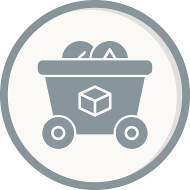 Madencilik simgesi, vektör basit illüstrasyon