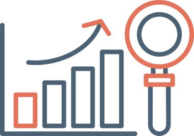 işletme büyüme grafiği vektör simgesi