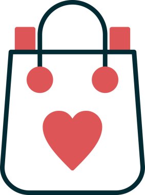 alışveriş çantası web simgesi, vektör çizim