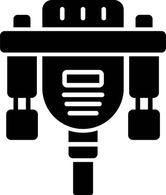 Vga Kablo simgesi. Basit resimleme  