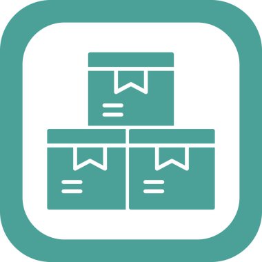 Kutular kargo simgesi vektör illüstrasyonu gönderiliyor 