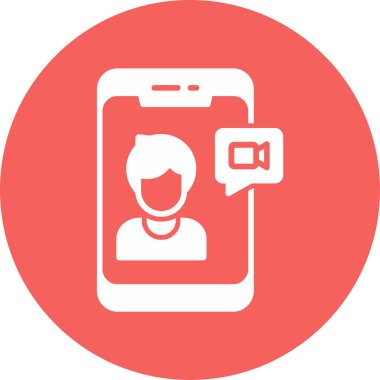 Video Çağrı vektör simgesi modern basit tasarım illüstrasyonu