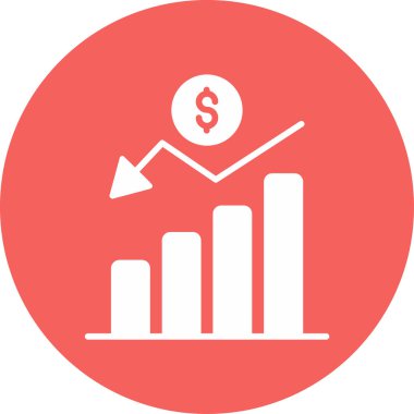 Değerlendirme işi grafiği düz vektör simgesi 