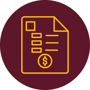 iş makbuzu simgesi, vektör illüstrasyonu