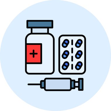 Aşı simgesi tasarımının vektör çizimi