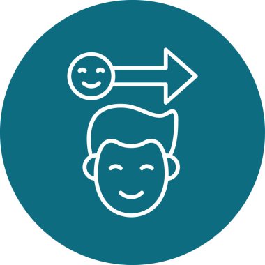 Mutlu yüz. Web simgesi basit illüstrasyon