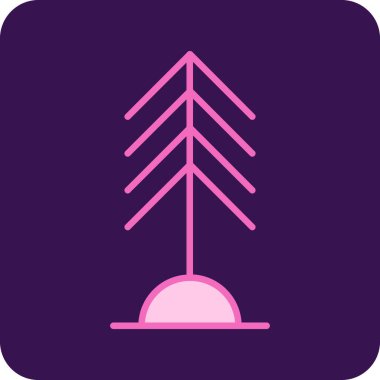 çam ağacı kutsal kişilerin resmi, vektör çizim