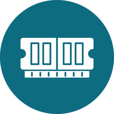 Bilgisayar ram simgesi, vektör illüstrasyonu basit tasarım