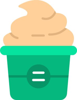 cupcake ikonu vektör illüstrasyonu