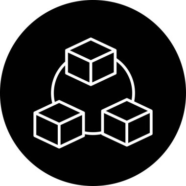 Bloklar simgesi, vektör illüstrasyonu