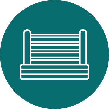 Boks Halkası simgesi, vektör illüstrasyonu