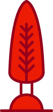 Eğilim biçimi izole edilmiş arkaplanda selvi ağacı simgesi